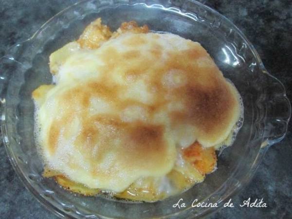 Bacalao gratinado, con cebolla caramelizada - Preparación paso 4