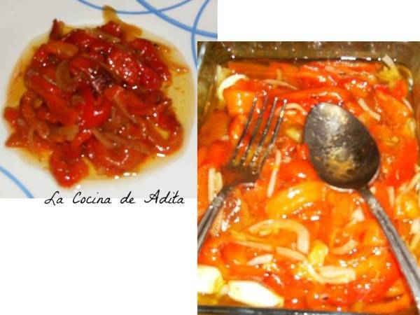 Tapa de pimientos asado con caballa - Preparación paso 1