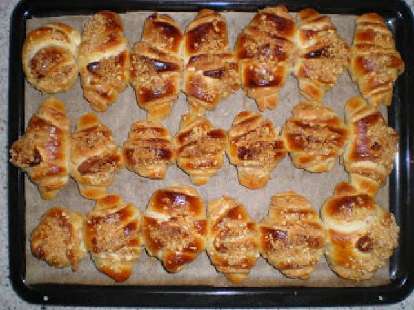 Bollitos de brioche con crema de cacahuete - Preparación paso 5