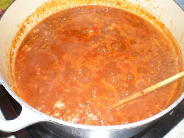 Tagliatelle con salsa boloñesa - Preparación paso 9