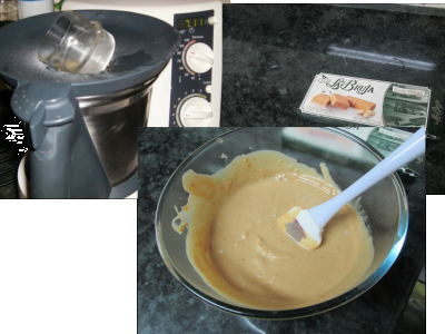 Tronco relleno de turrón con bizcocho esponja de pistacho - Preparación paso 4