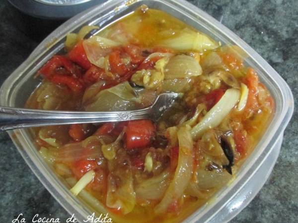 Tapa de huevo a baja temperatura, con escalibada y mejillón - Preparación paso 1