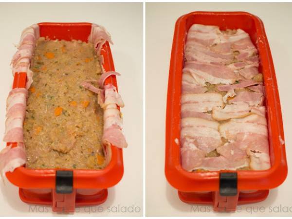 Pastel de pollo relleno de pistachos - Preparación paso 3