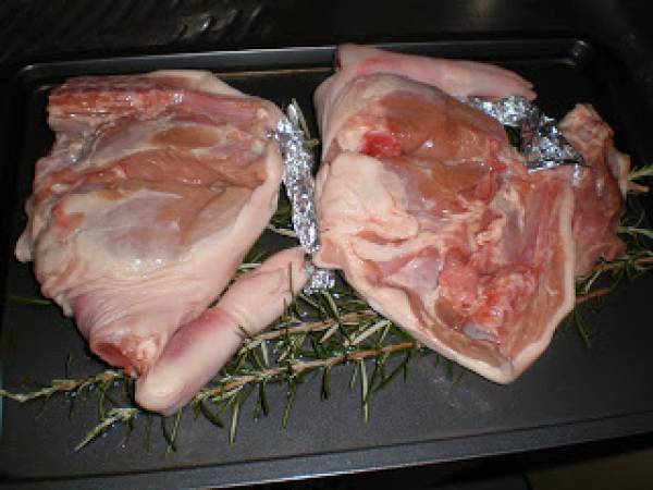 Cochinillo asado, mi primer cochinillo al horno - Preparación paso 1