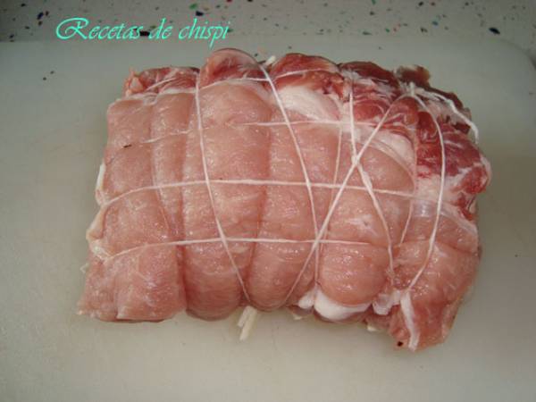 Lomo relleno al horno de chispi - Preparación paso 3