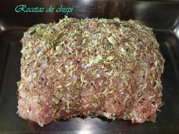 Lomo relleno al horno de chispi - Preparación paso 4