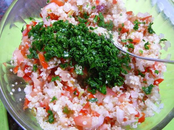 Ensalada de quinoa - Preparación paso 6