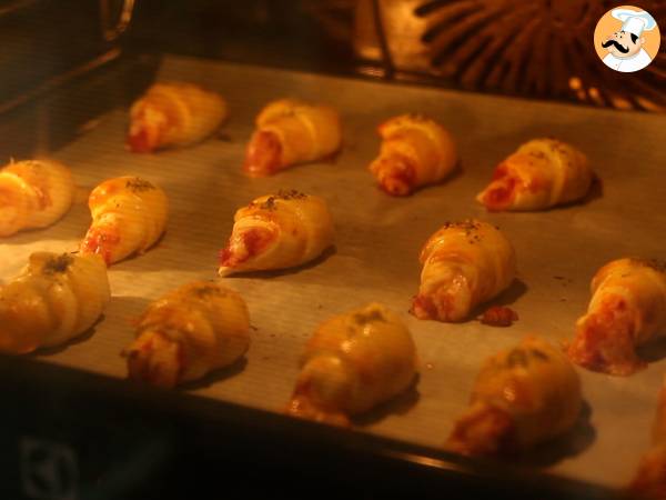 Croissants pizza de jamón y queso - Preparación paso 7