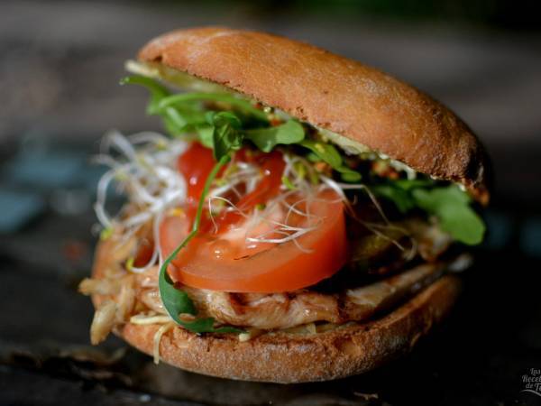 Hamburguesa de pollo delicatessen - Preparación paso 1