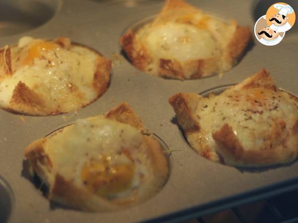 Croque muffin de jamón y queso - Preparación paso 5