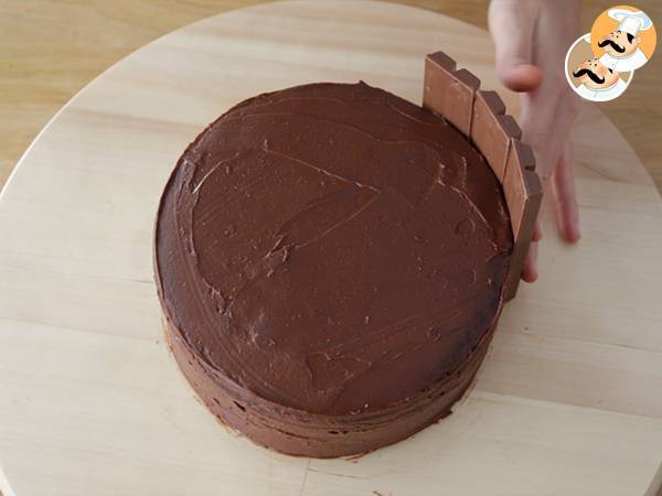 Tarta Kit Kat con ganache de chocolate - Preparación paso 9
