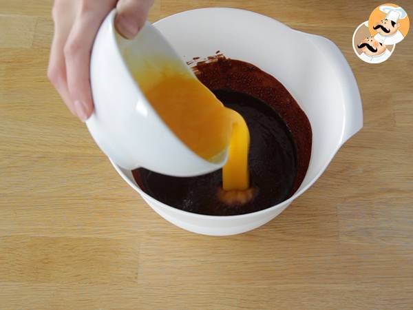 Gofres brownie de chocolate, pascua - Preparación paso 2