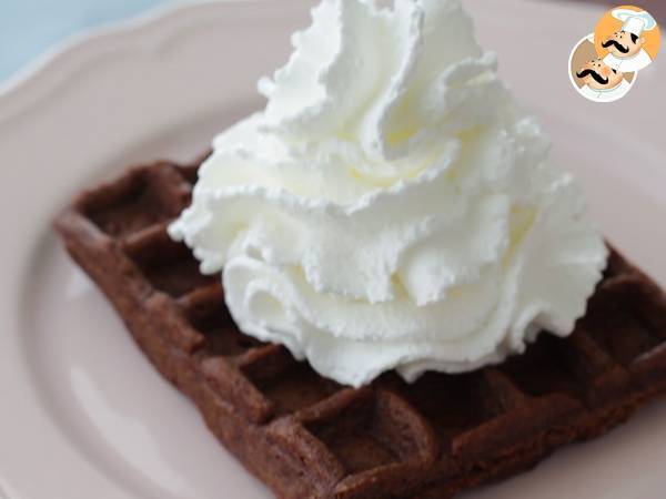 Gofres brownie de chocolate, pascua - Preparación paso 4