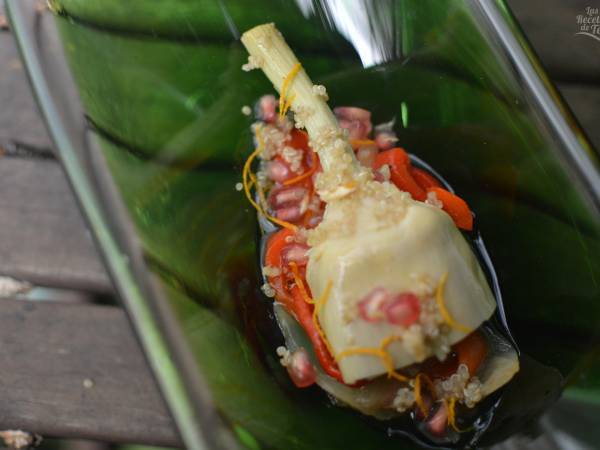 Ensalada de conservas de alcachofas y vegetales asados - Preparación paso 2