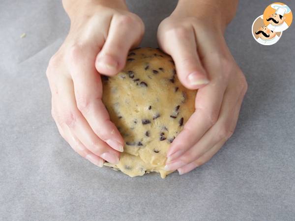Cookie gigante con esponjitas, marshmallow - Preparación paso 8