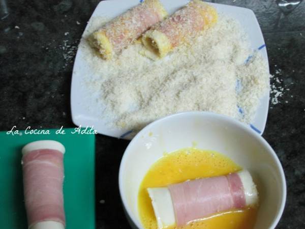 Flamenquines de espárragos - Preparación paso 4