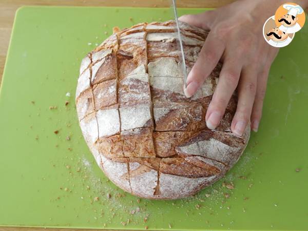 Pan de hogaza con queso y pesto - Preparación paso 2