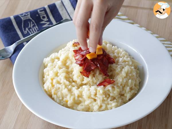 Risotto de cheddar y chorizo - Preparación paso 8