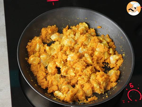 Pollo al curry y leche de coco - Preparación paso 5