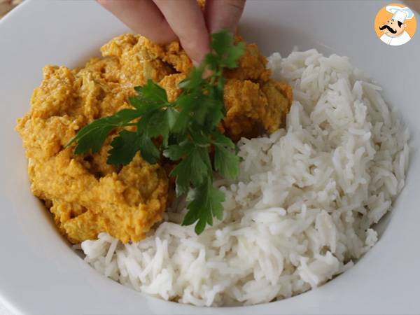 Pollo al curry y leche de coco - Preparación paso 8