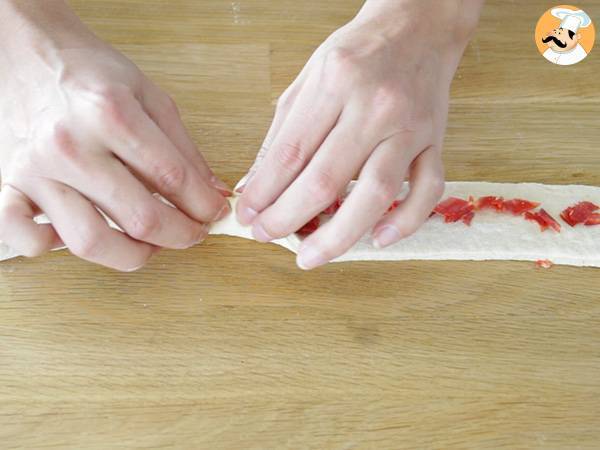 Palitos de pan con chorizo - Preparación paso 3