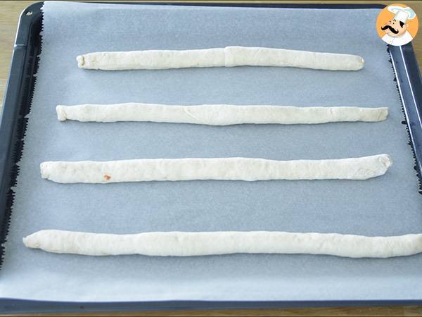 Palitos de pan con chorizo - Preparación paso 4