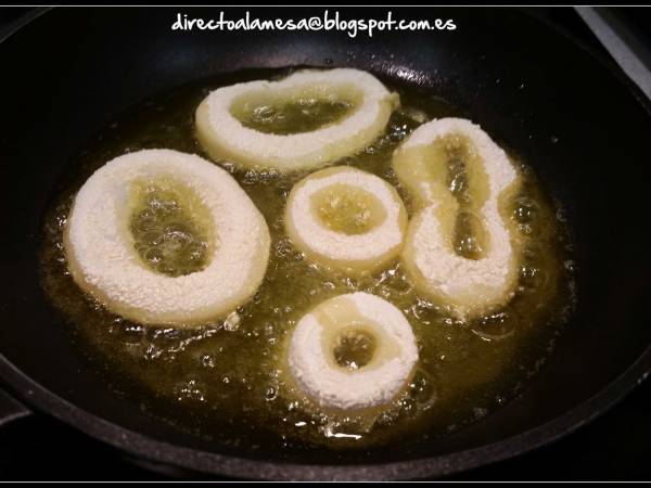 Calamares a la romana (típico bocata de calamares) - Preparación paso 2