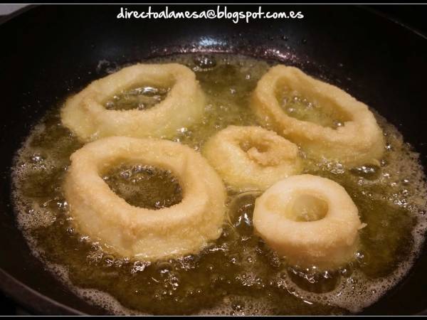 Calamares a la romana (típico bocata de calamares) - Preparación paso 3