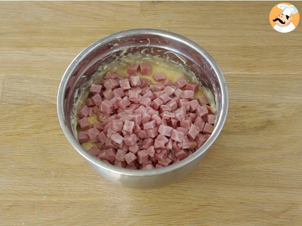 Muffins de jamón, queso y aceitunas - Preparación paso 2