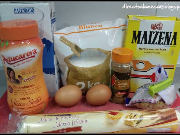 Cañas de hojaldre rellenas de crema pastelera - Preparación paso 2