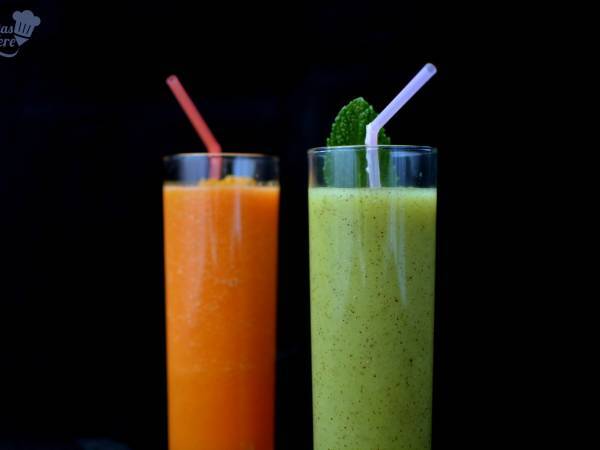 Smoothies de frutas con manzana y zanahoria - Preparación paso 2