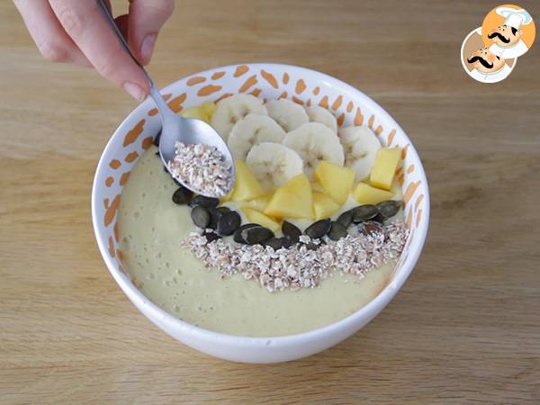 Smoothie bowl mango y plátano - Preparación paso 3