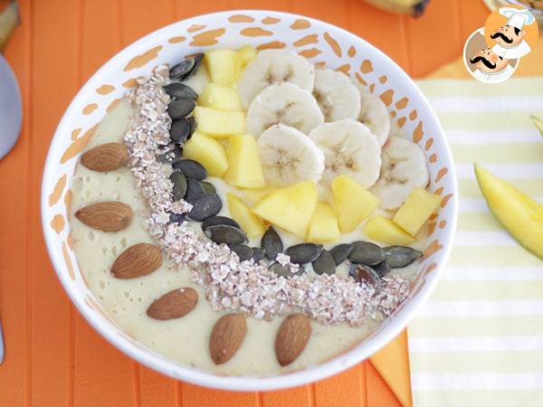 Smoothie bowl mango y plátano - Preparación paso 4