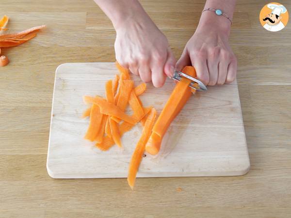 Rollitos de primavera naturales (gambas y zanahoria) - Preparación paso 2