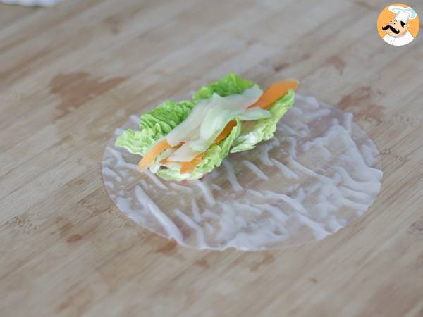 Rollitos de primavera naturales (gambas y zanahoria) - Preparación paso 5