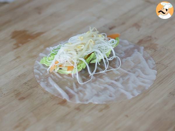 Rollitos de primavera naturales (gambas y zanahoria) - Preparación paso 6