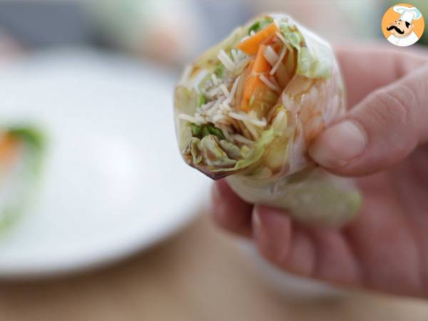 Rollitos de primavera naturales (gambas y zanahoria) - Preparación paso 8