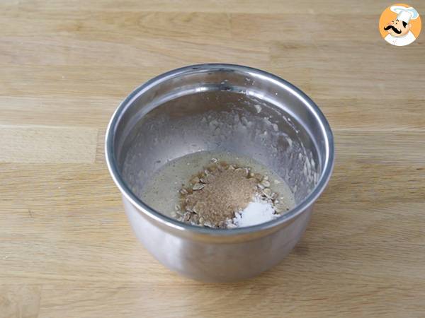 Bowl Cake de plátano con mango - Preparación paso 2