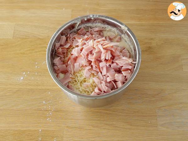 Gofres de patata, bacon y queso - Preparación paso 3