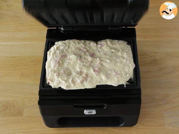 Gofres de patata, bacon y queso - Preparación paso 4