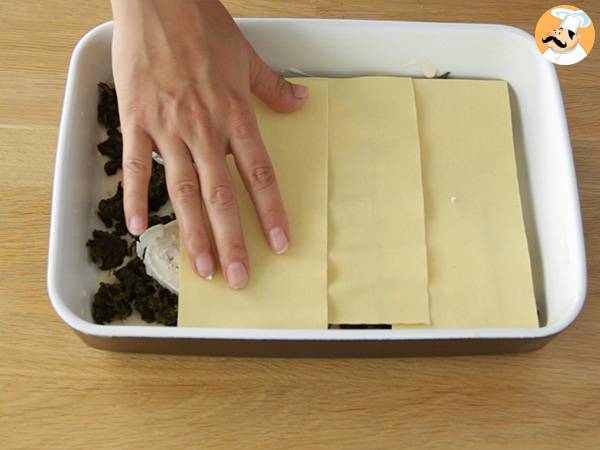 Lasaña vegetariana de espinacas y queso de cabra - Preparación paso 3