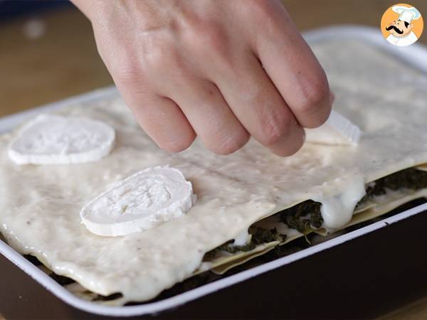 Lasaña vegetariana de espinacas y queso de cabra - Preparación paso 4