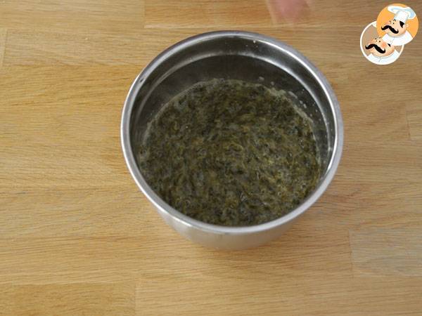 Rulo de espinacas, jamón y queso - Preparación paso 2