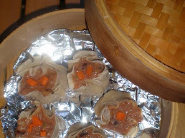 Shumai, o dim sum. Empanadillas chinas - Preparación paso 9
