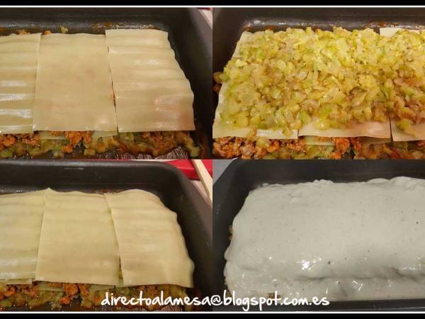 Lasaña de calabacín y carne - Preparación paso 5