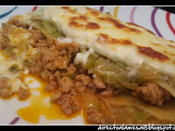 Lasaña de calabacín y carne - Preparación paso 8