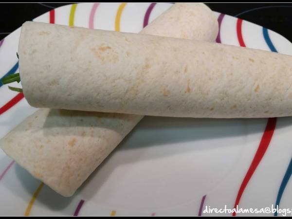 Wraps de salmón ahumado y rúcula - Preparación paso 4