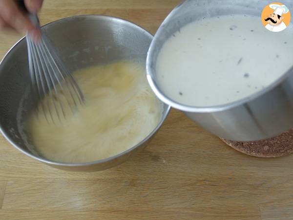 Megaflan de huevo y vainilla - Preparación paso 3