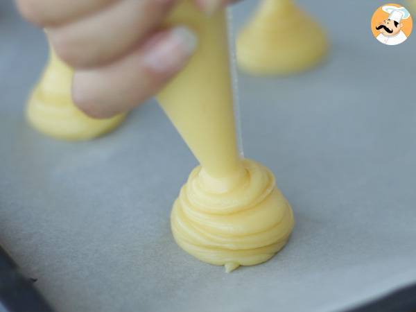 Masa choux infalible rellena de nata - Preparación paso 4
