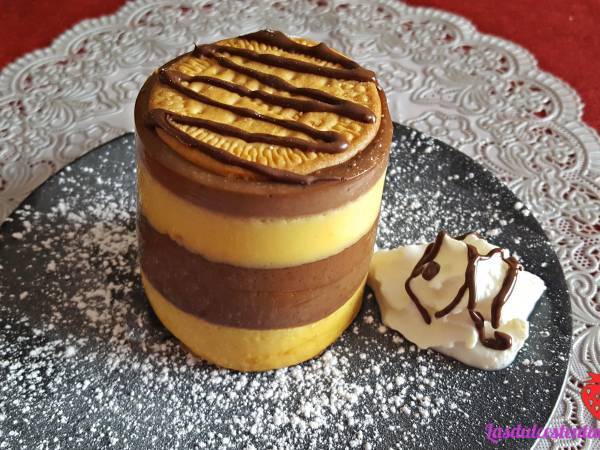 Tartitas de flan con galletas y chocolate - Preparación paso 4